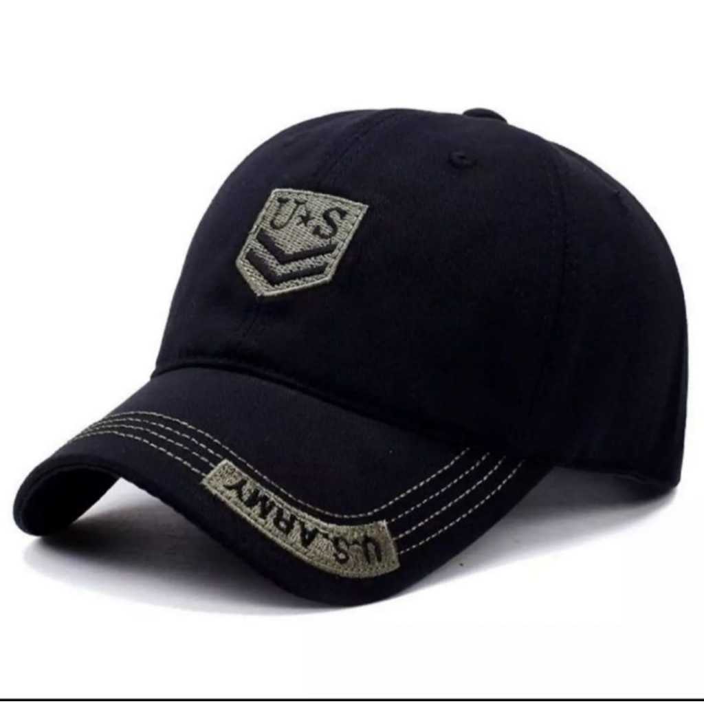 Topi Baseball Distro Cap Usa Army Logo Bordir Pria Dan Wanita Dewasa  Kekinian 2024 Cotton Dril Trend