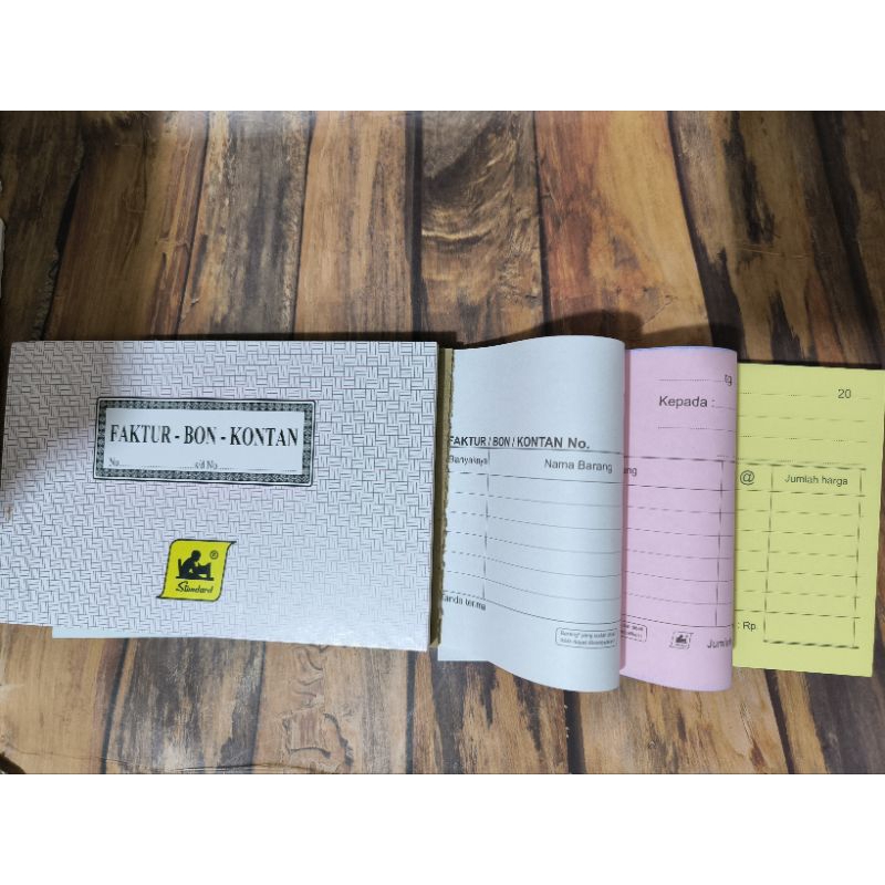 Jual Bon Faktur Rangkap 3 Kecil Standard/buku nota buka samping ...