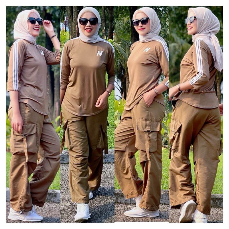 Jual Mix Match Atasan N Petir Warna Nude dan Harajuku Bahan Parasut dan ...