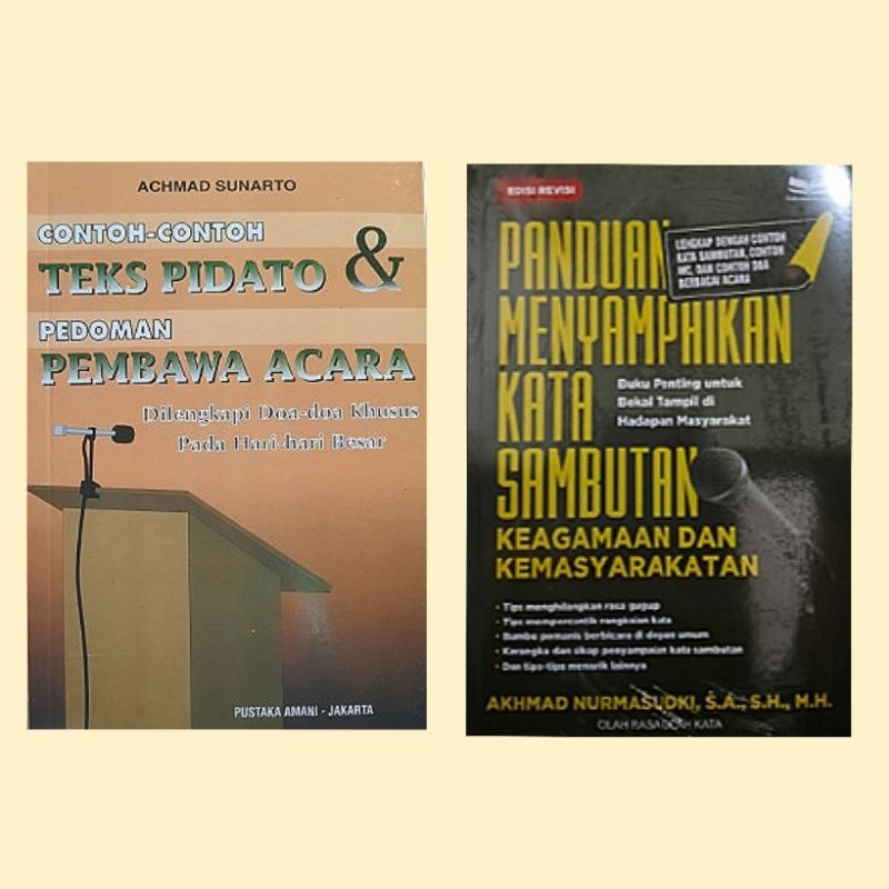 Jual Paket 2 buku Contohcontoh teks pidato & Pedoman pembawa Acara