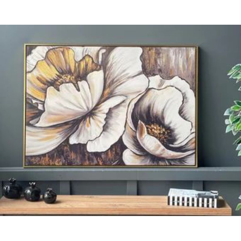 Jual Lukisan kanvas bunga modern minimalis | Shopee Indonesia