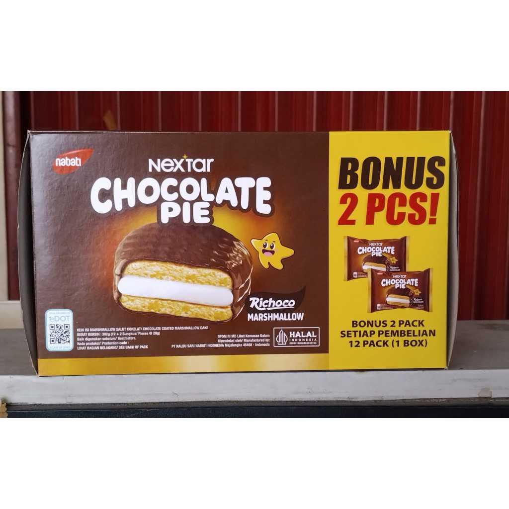 Jual NEXTAR CHOCOLATE PIE 1 BOX ( 12 +1 } 28 Gram | Shopee Indonesia