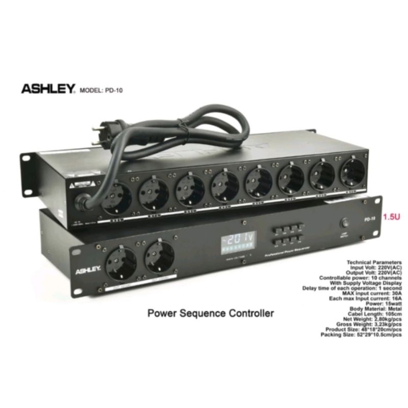 Jual Power Sequencer Controller Ashley PD10 PD 10 Original | Shopee ...