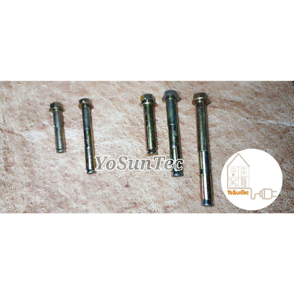 Jual Dynabolt Dinabol Baut Beton 8mm , 10 mm Kuningan Wowo Ramset M8 ...