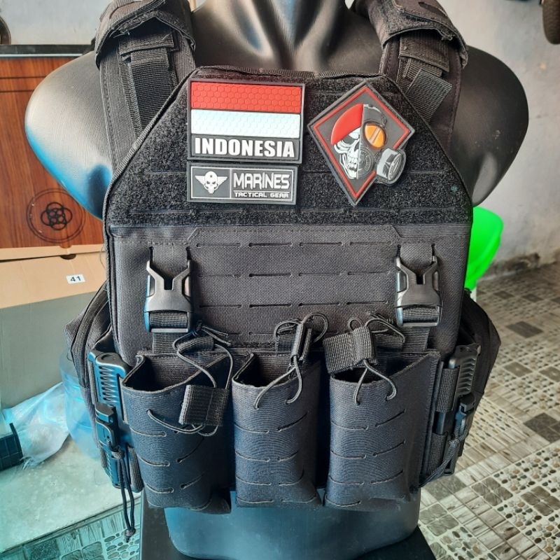 Jual Rompi Tempur Tactical Body Vest Model Black Mamba Laser Cut by ...