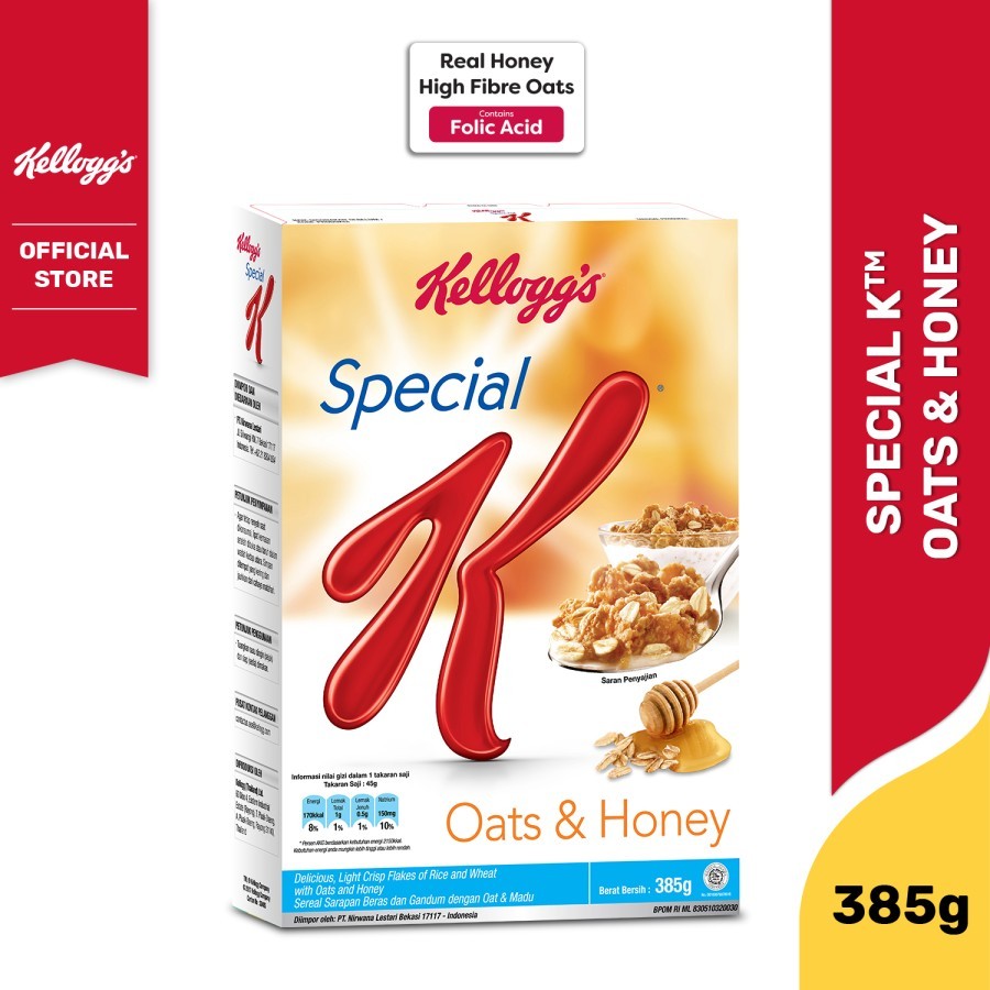 Jual Kelloggs Special K Oats & Honey Cereal 385g Shopee Indonesia
