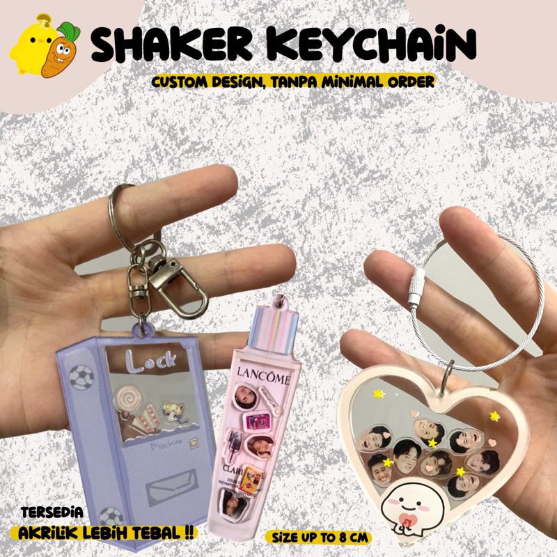 Jual Gantungan Kunci Shaker Custom / Shaker Keychain / Shaker Ganci ...
