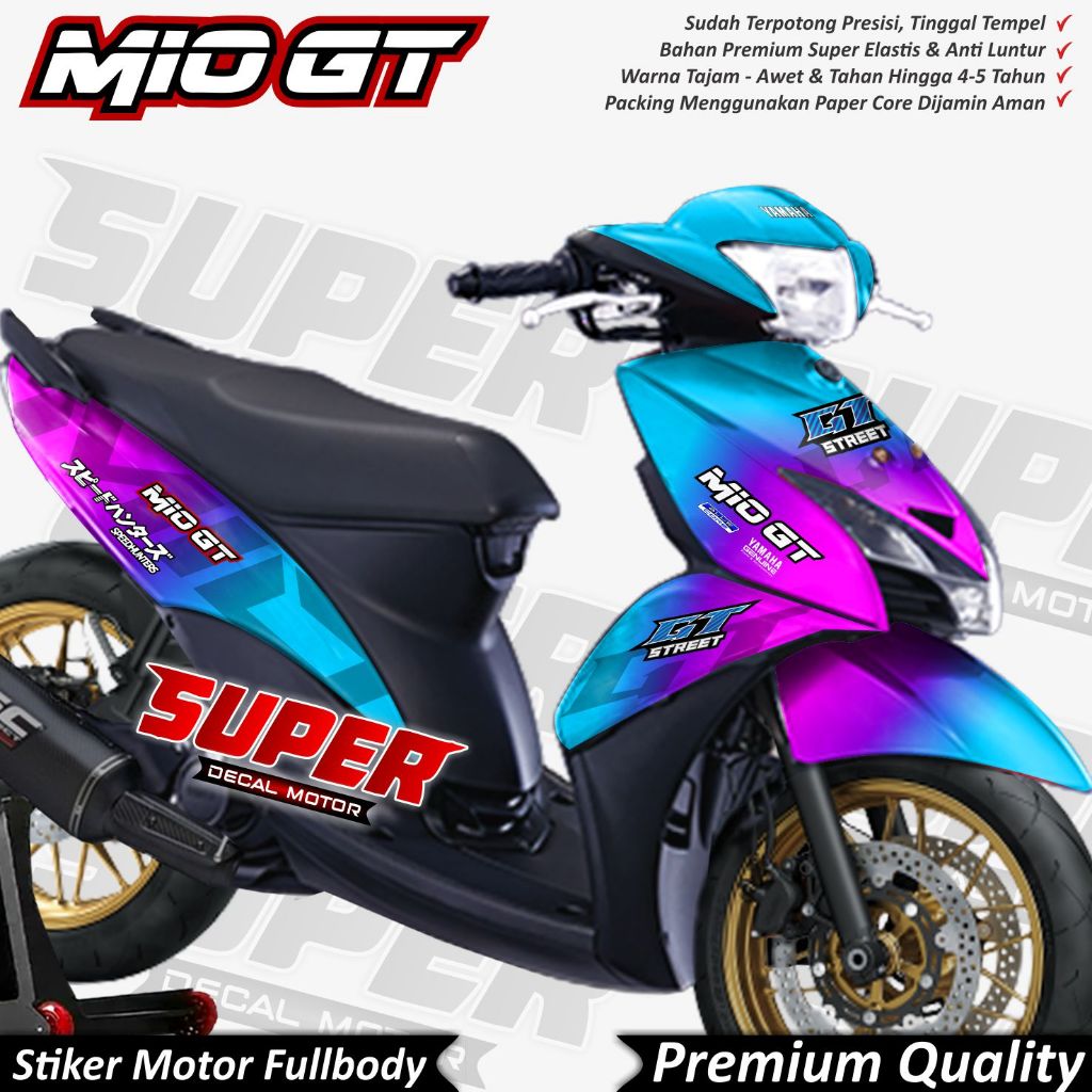 Jual Stiker Decal Motor Yamaha Mio GT Full Body Variasi Pelsngi ...
