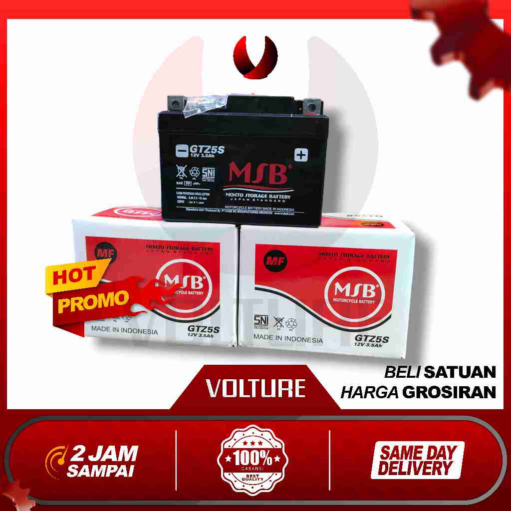 Jual Aki Motor Kering Grosir MSB MF GTZ5S 12V 3.5Ah - Bergaransi, cocok ...
