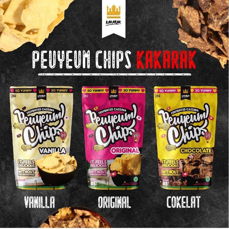 Jual Kakarak Peyeum Chips 85gr keripik tape enak | Shopee Indonesia