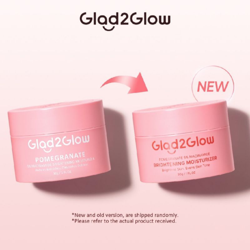 Jual Glad2glow Pomegranate 5 Niacinamide Brightening Moisturizer 30g