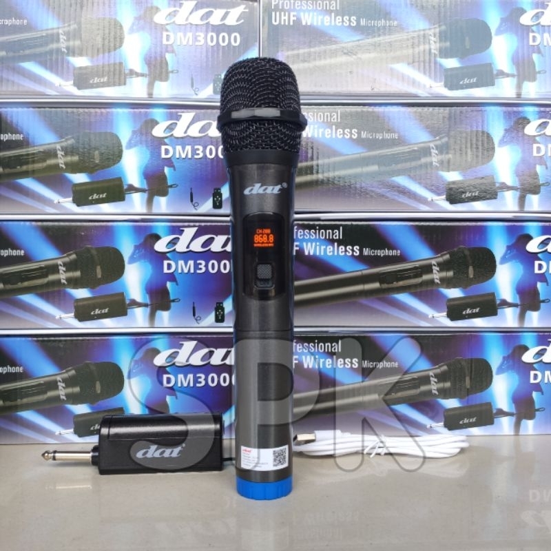 Jual Mic wireless DAT DM 3000 UHF Suara Jernih Original | Shopee Indonesia