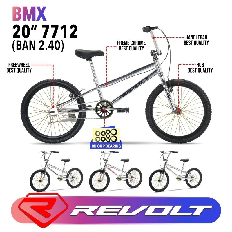 Jual Sepeda Anak BMX Ukuran 20 Revolt 7712 Chrome Bearing MURAH ...