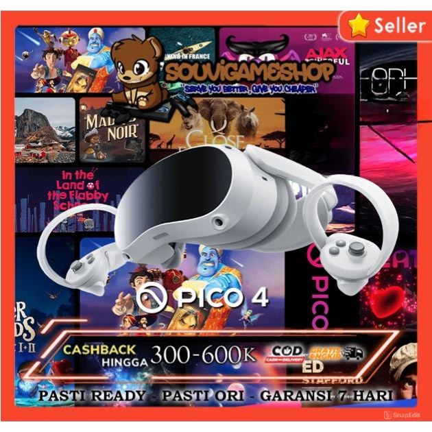 Jual PICO 4 VIRTUAL REALITY HEADSET ALL IN ONE VR SOMATOSENSORY 128GB