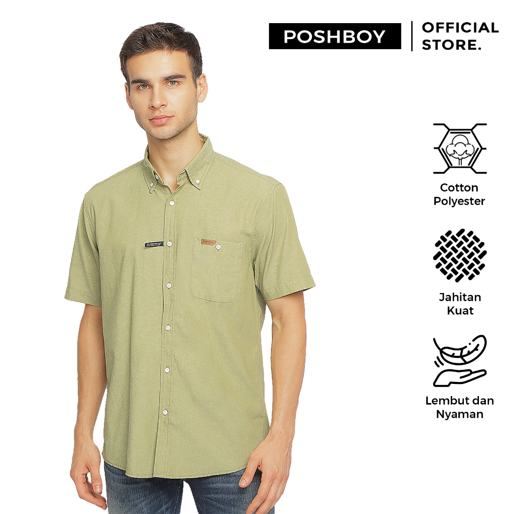 Jual POSHBOY Kemeja Tokyo - Kemeja Lengan Pendek | Shopee Indonesia