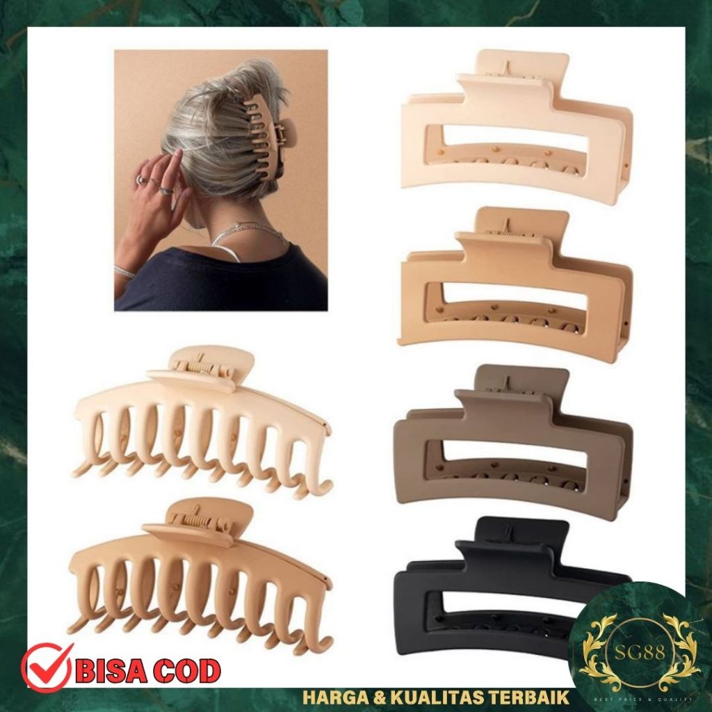 Jual JEDAI KOREA DOFF PREMIUM JEPIT RAMBUT SALON PERSEGI KOTAK BOLONG ...