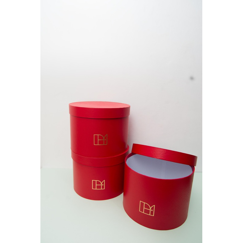 Jual Bloom box Hardbox Kotak Bulat Kotak Bunga Round box Diameter 15cm ...