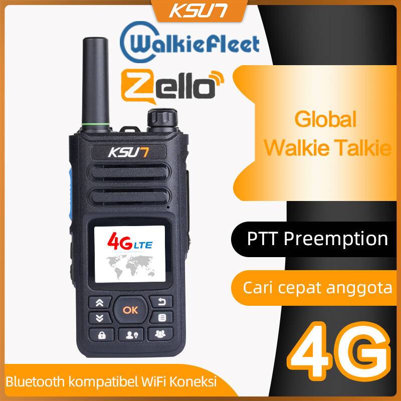 Jual KSUN POC HT ZELLO Global Walkie talkie Walkiefleet HT ZL18 jarak ...