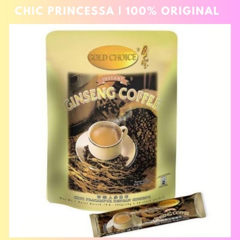 Jual GOLD CHOICE Ginseng Coffee Instant 20sachets | Shopee Indonesia