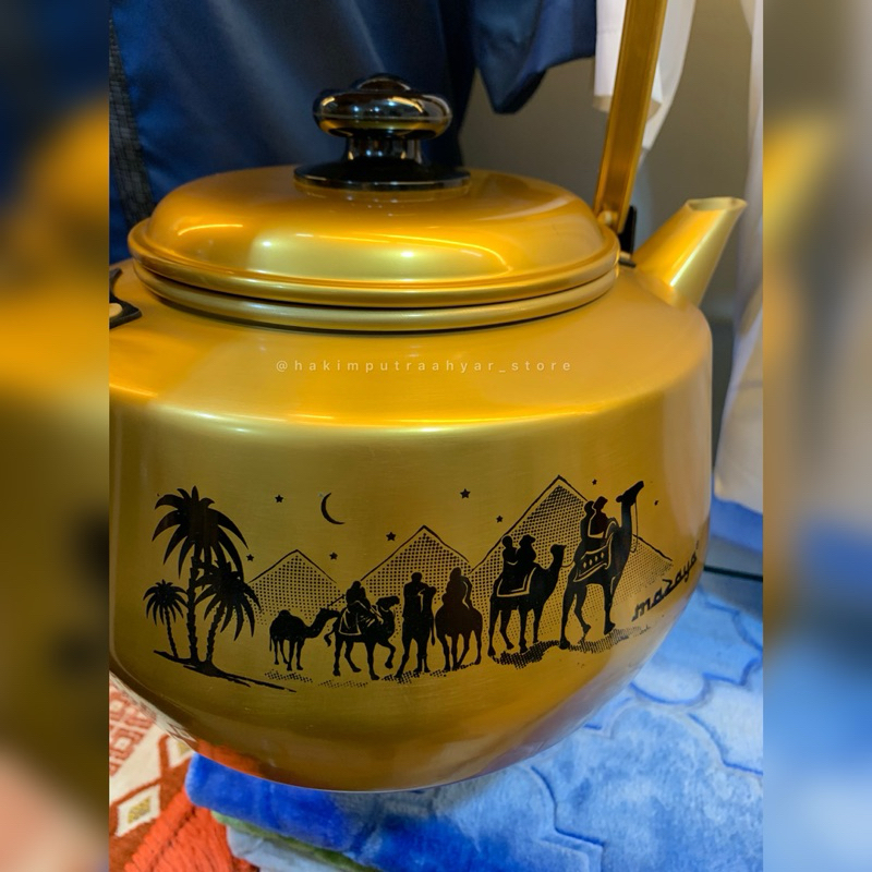 Jual Teko Arab Mazaya 4L Motif Unta Gurun Pasir Kuning Emas ~ Ceret ...