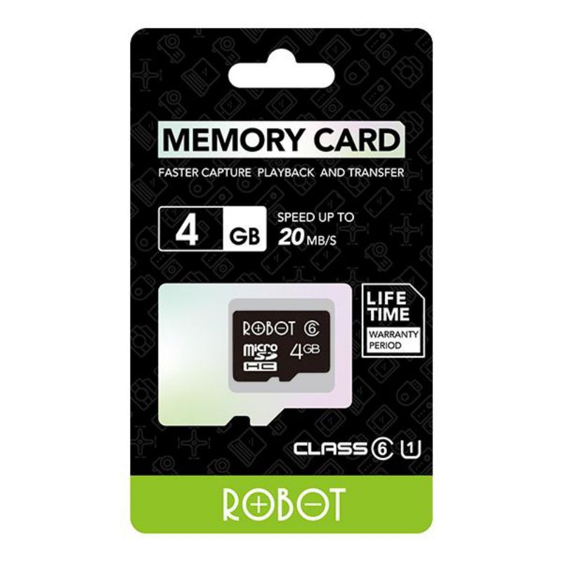 Jual MEMORY ROBOT STORAGE 4GB CLASS 6 MICRO SD PACKAGE BLACK | Shopee ...