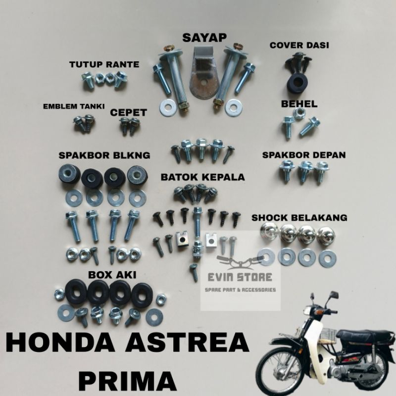 Jual Baut Baud Lengkap Full Set Body Honda Astrea Prima Shopee Indonesia