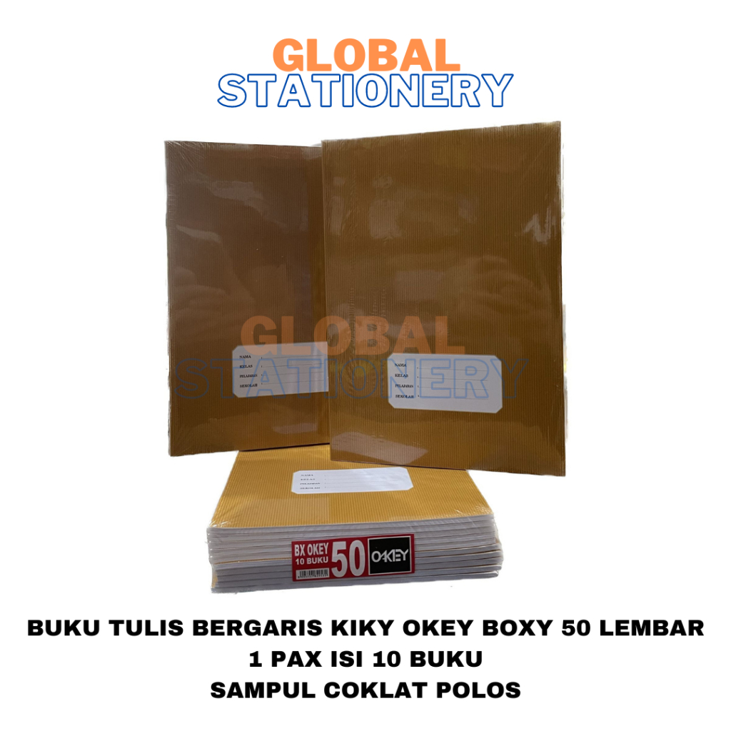 Jual BUKU TULIS BERGARIS KIKY OAKEY OKEY BOXY 50 LEMBAR UKURAN PANJANG ...