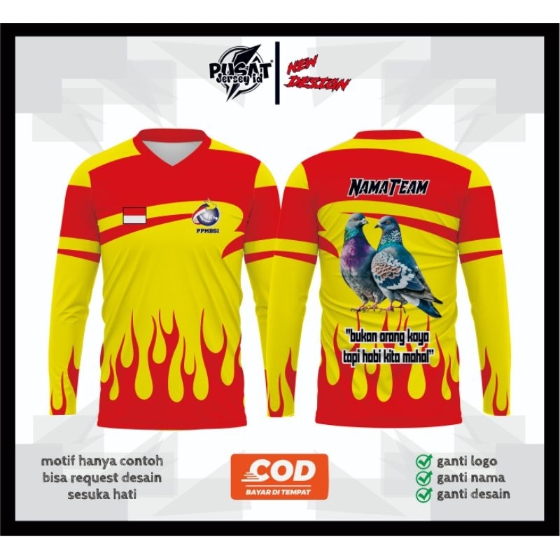 Jual JERSEY MERPATI CUSTOM GRATIS DESAIN | Shopee Indonesia