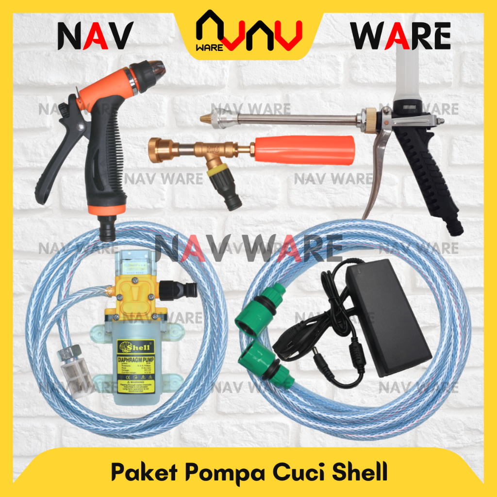 Jual Shell Paket Lengkap Pompa Air DC 12V Selang OUT Quick Release ...