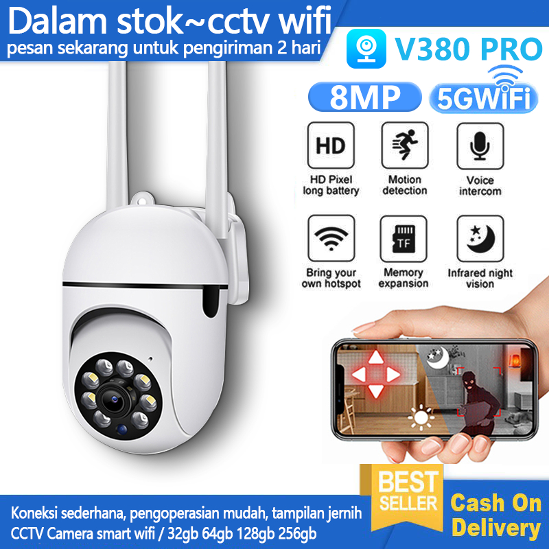 Jual CCTV V380 Pro IP Camera Full HD 8MP CCTV Camera smart wifi ...