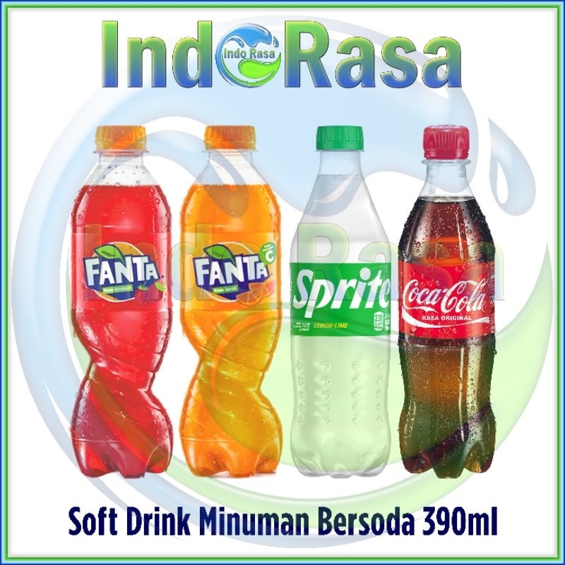 Jual Fanta Sprite Coca Cola Soft Drink Botol Sedang 390ml | Shopee ...