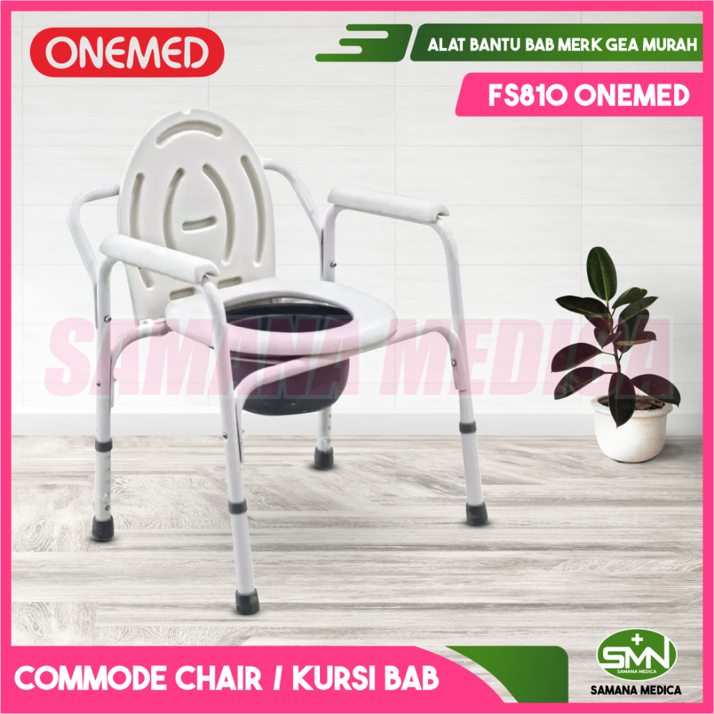 Jual Kursi Toilet FS810 ONEMED Commode Chair / Kursi BAB Alat Bantu BAB ...