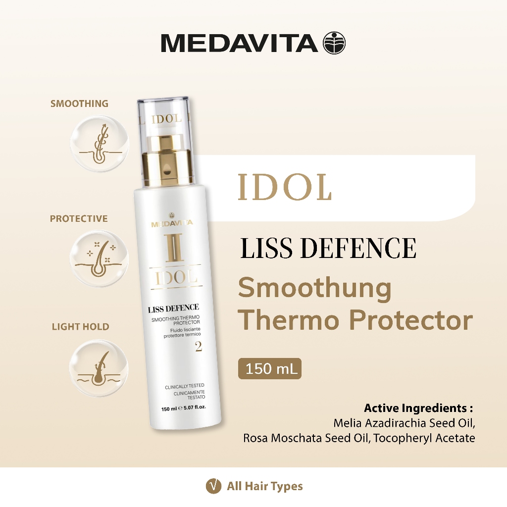 Jual Medavita Idol Liss Defense Smoothing Thermo Protector 150mL | heat ...