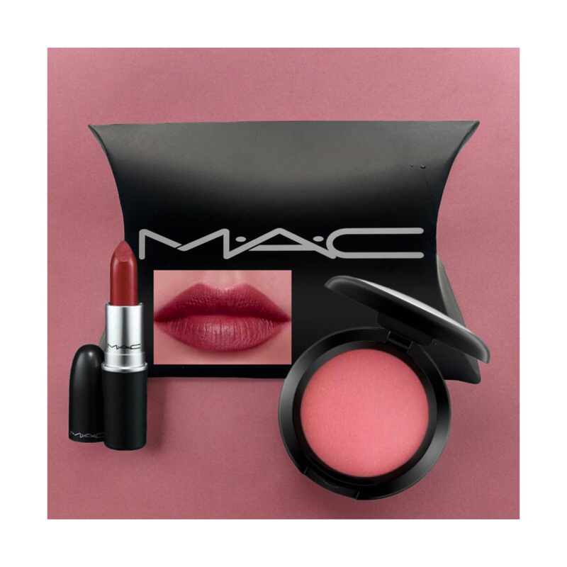 Jual MAC Giftset isi 2 item Lipstick Del Rio Satin + Blush On Pich Me ...
