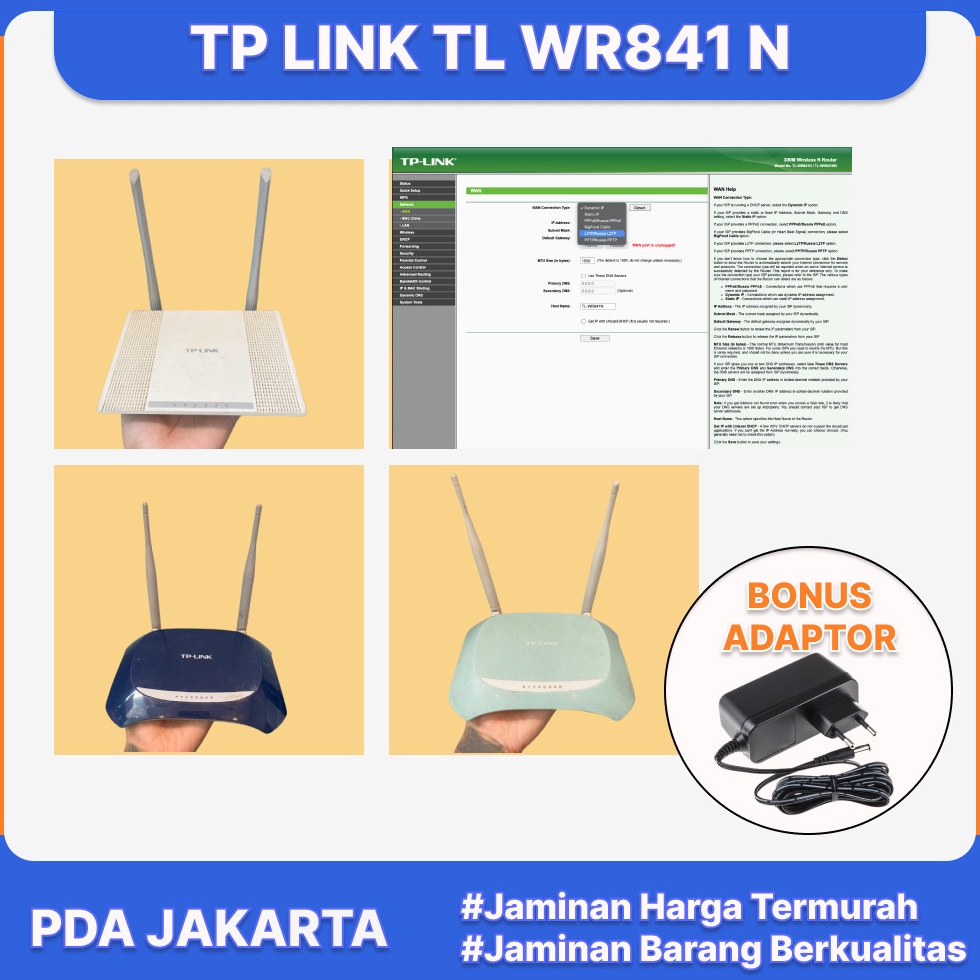 Jual KODE Q13O Router TP Link TL WR841N Bonus Adaptor Bahasa Inggris ...