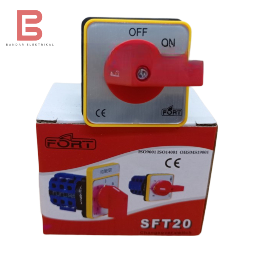 Jual Rotary Switch / Selector ON OFF 1 Pole SFT20-2-1 SA16 ON-OFF 1P ...