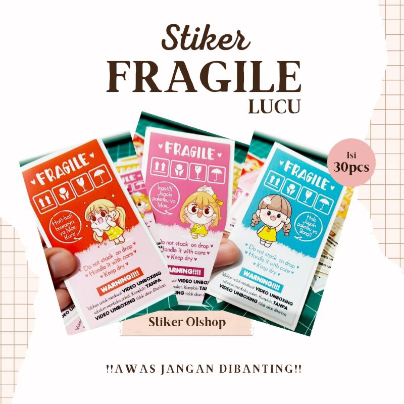 Jual Stiker Fragile Lucu | Stiker Olshop | Stiker Jangan Dibanting ...