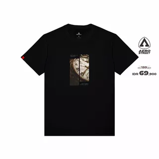 Aerostreet T Shirt Clocks Hitam T-Shirt Tshirt AABAA