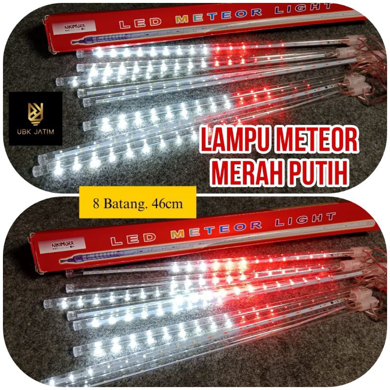 Jual Lampu Led Meteor Hujan Merah Putih Rgb Warna Warni Kelap Kelip Hias Nikimura Shopee