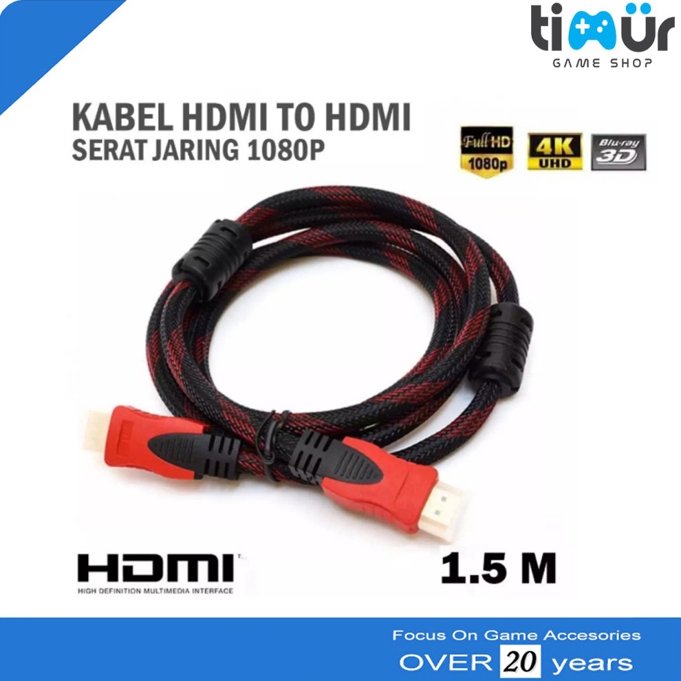 Jual MURAH Kabel Cable HDMI Full HD 18P PS3 PS4 PS5 TV LED 15 Meter
