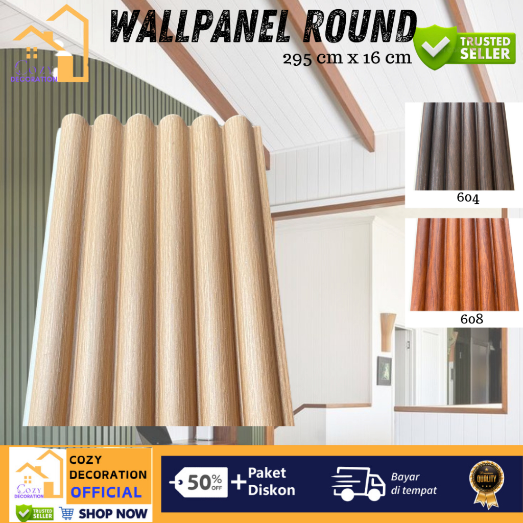 Jual [ PROMO ] WALL PANEL ROUND UKURAN 295 CM X 16 CM | Shopee Indonesia