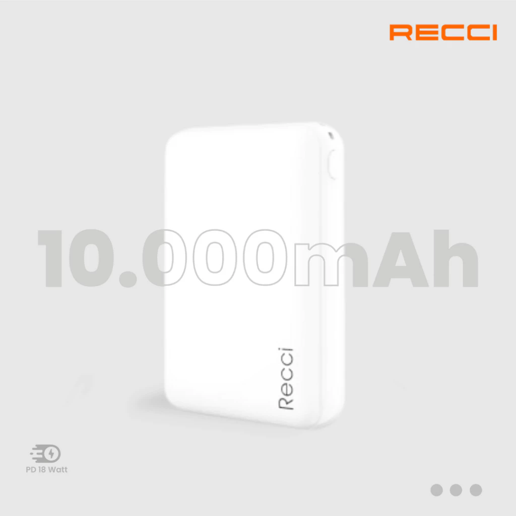 Powerbank RPA-10000PD Power Delivery 10000mAh Hitam/Putih