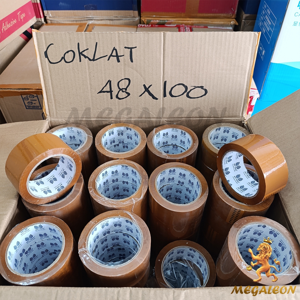 Jual DUS Lakban Coklat 48mm x 100 yard Tape Coklat Full (Setara Daimaru ...