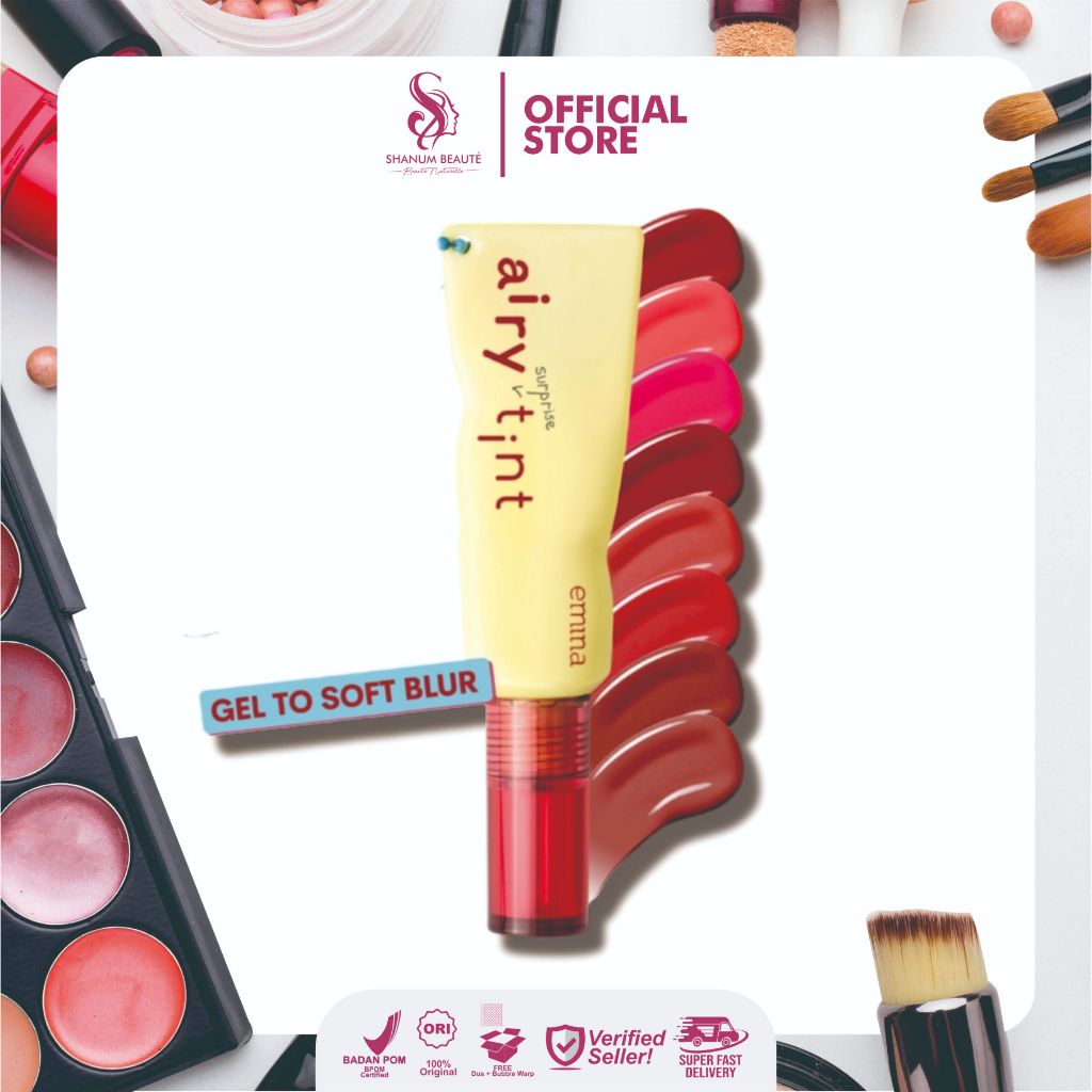 Jual Emina Airy Surprise Tint 3 g + Keychain - Lip Tint Longlasting ...