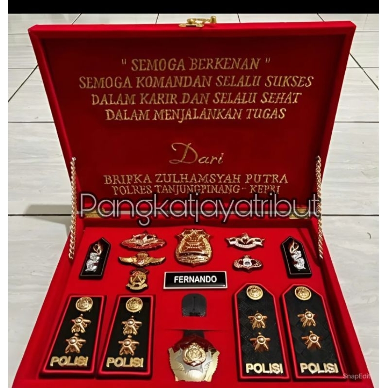 Jual PANGKAT AKBP PDH PDU SET BOX CUSTOM UCAPAN PERLENGKAPAN POLRI ...