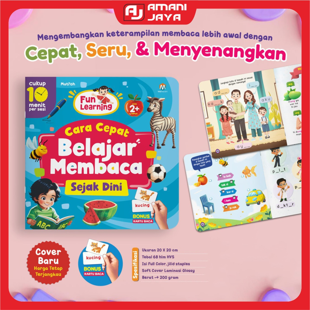 Jual Buku Belajar Membaca Fun Learning Cara Cepat Belajar Membaca Sejak ...