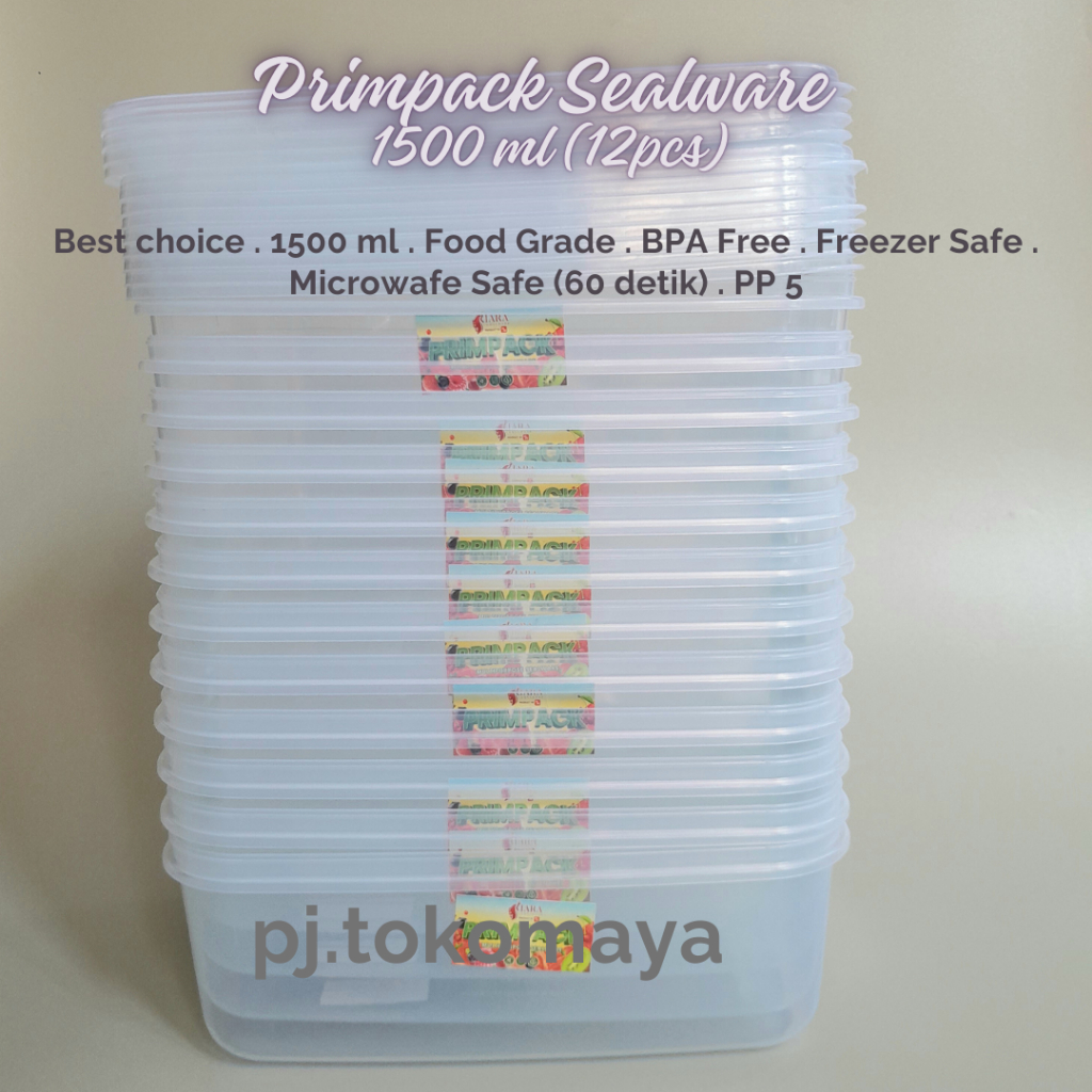 Jual 12pcs Primpack Set 1500ml Wadah Penyimpanan Makanan Kulkas BPA ...