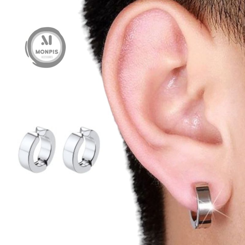 Jual Anting pria Anting jepit Anting fake Anting titanium Anting Silver ...