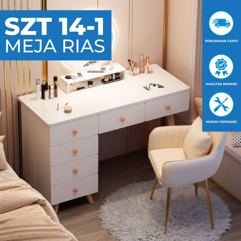 Jual Homedekor Meja Rias Minimalis Meja Rias Putih Modern Meja Rias ...
