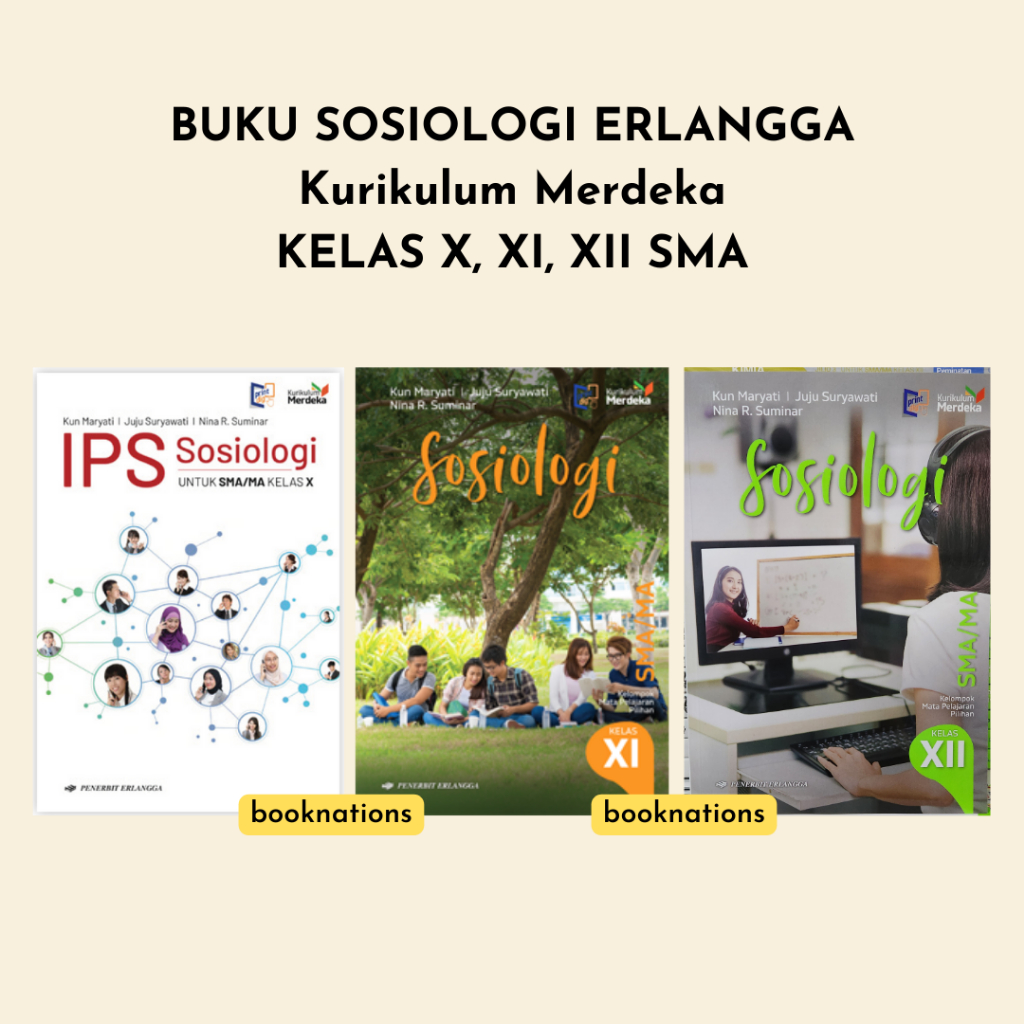 Jual Buku Ips Sosiologi Sma Kelas 10 11 12 X Xi Xii Sma Penerbit Erlangga Kurikulum Merdeka 4456